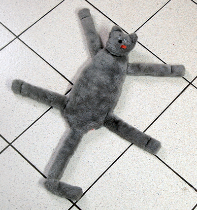 flat cat stuffed animal